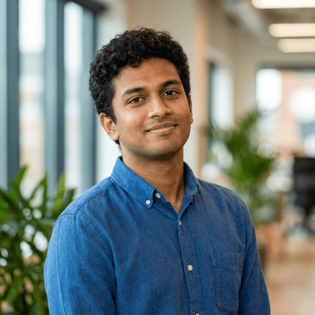 Raj Mehta standing in front of his shop