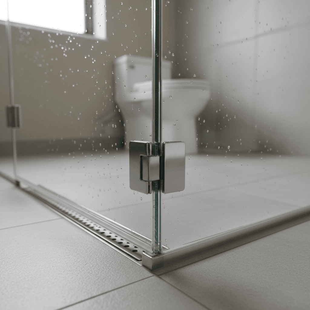 Custom glass shower enclosure